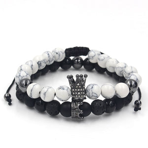 Bracelet Golden Noir & Blanc